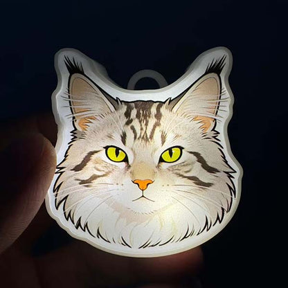 Cute Pet Pat Switch Light, Cat & Dog Animal Keychain Night Light, Rechargeable Bag Charm & Car Decor