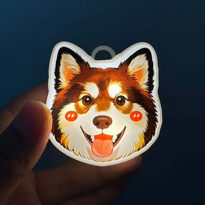 Cute Pet Pat Switch Light, Cat & Dog Animal Keychain Night Light, Rechargeable Bag Charm & Car Decor