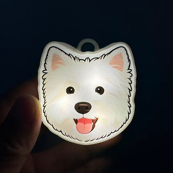 Cute Pet Pat Switch Light, Cat & Dog Animal Keychain Night Light, Rechargeable Bag Charm & Car Decor