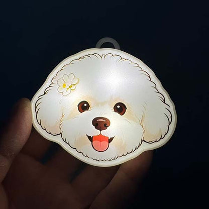 Cute Pet Pat Switch Light, Cat & Dog Animal Keychain Night Light, Rechargeable Bag Charm & Car Decor