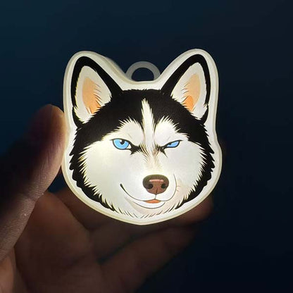 Cute Pet Pat Switch Light, Cat & Dog Animal Keychain Night Light, Rechargeable Bag Charm & Car Decor