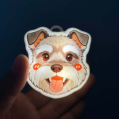 Cute Pet Pat Switch Light, Cat & Dog Animal Keychain Night Light, Rechargeable Bag Charm & Car Decor