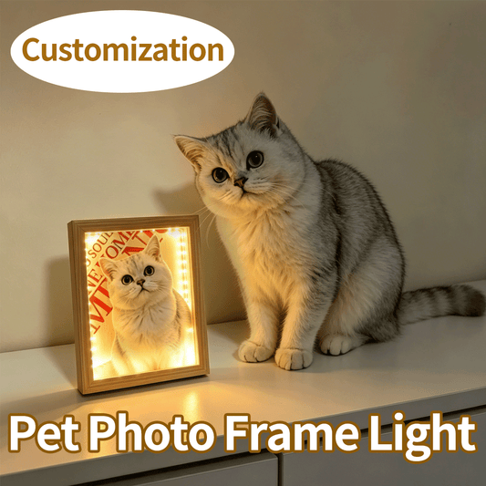 Personalized Pet Photo Frame Light -A heartwarming home decor gift designed especially for pet lovers
