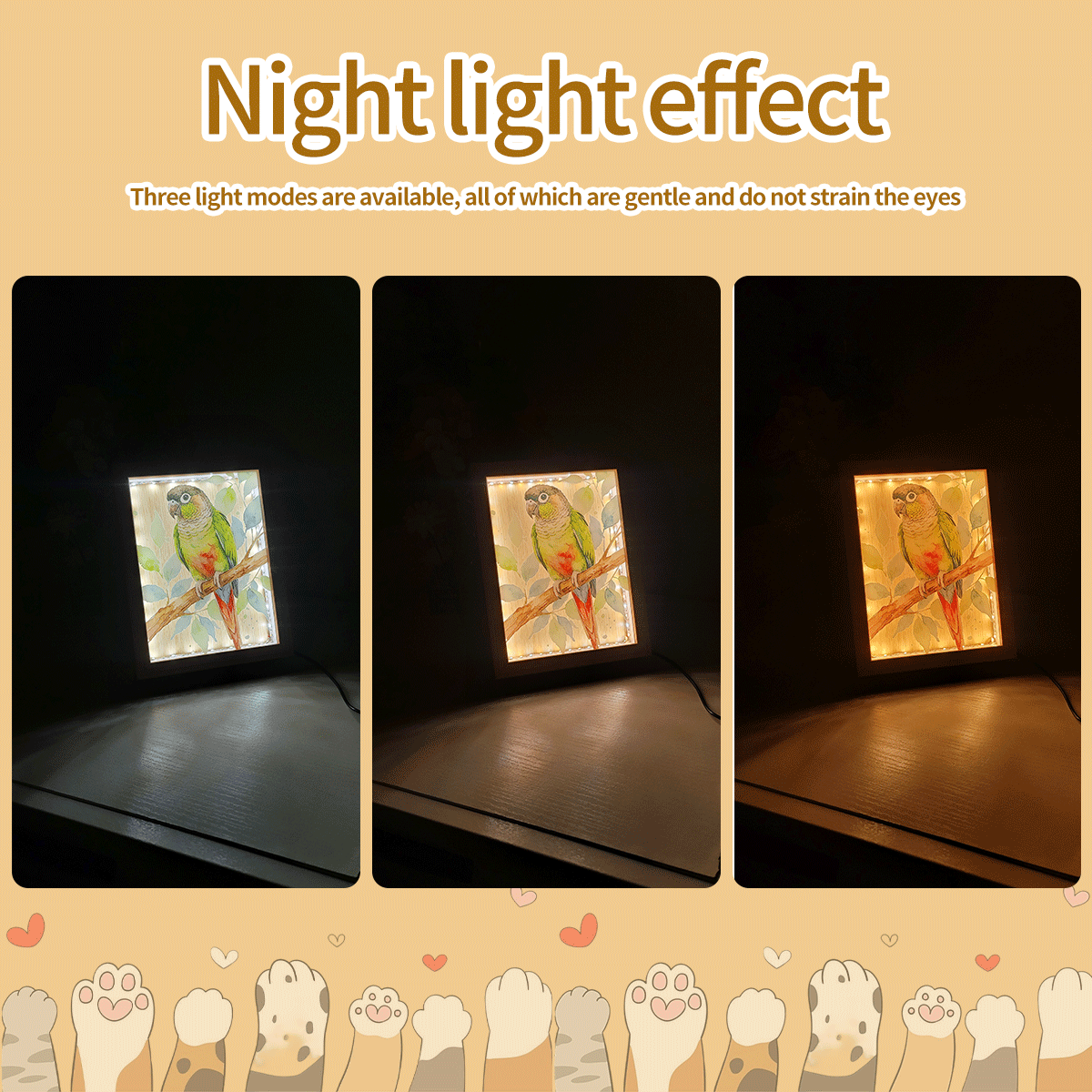 Personalized Pet Photo Frame Light -A heartwarming home decor gift designed especially for pet lovers