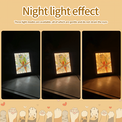 Personalized Pet Photo Frame Light -A heartwarming home decor gift designed especially for pet lovers