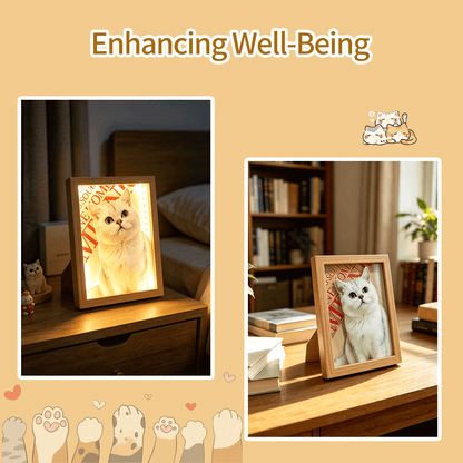 Personalized Pet Photo Frame Light -A heartwarming home decor gift designed especially for pet lovers