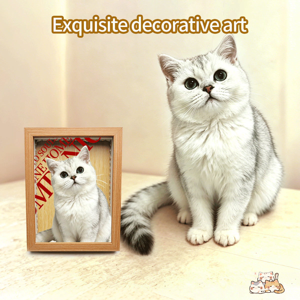 Personalized Pet Photo Frame Light -A heartwarming home decor gift designed especially for pet lovers