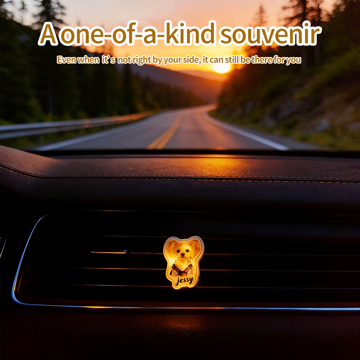 Custom Pet Photo Aromatherapy Slap Lamp, Personalized Dog Cat Car Vent Light, USB Rechargeable Tap Fragrance Lamp