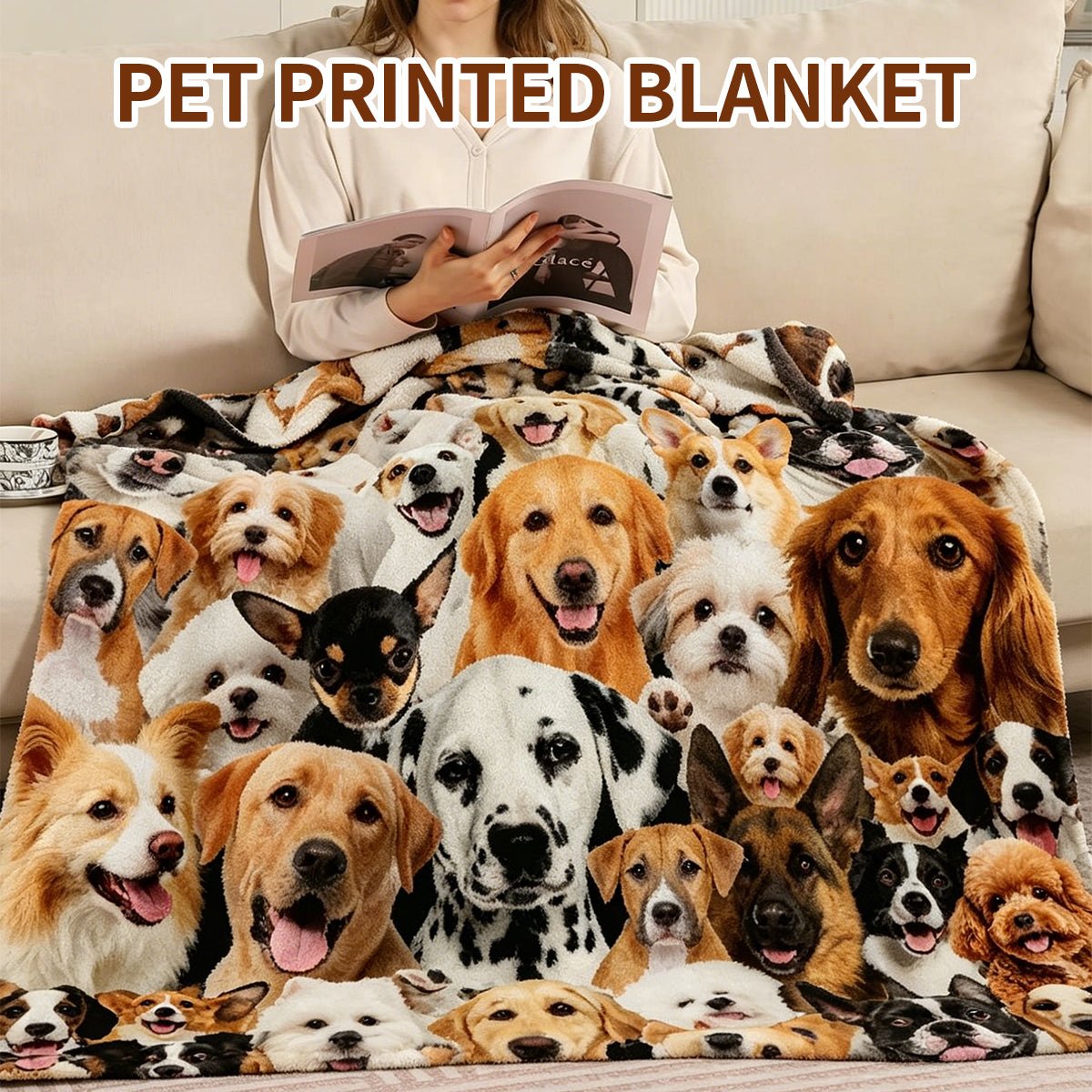 Soufamia Cozy Pet Flannel Blanket | Soft Throw for Sofas, Beds & Pets - Soufamia