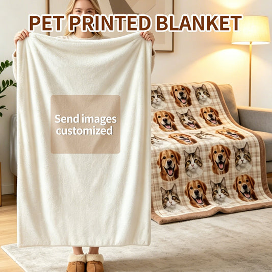 Soufamia Custom Pet Photo Blanket | Personalized Ultra-Soft Fleece Keepsake - Soufamia