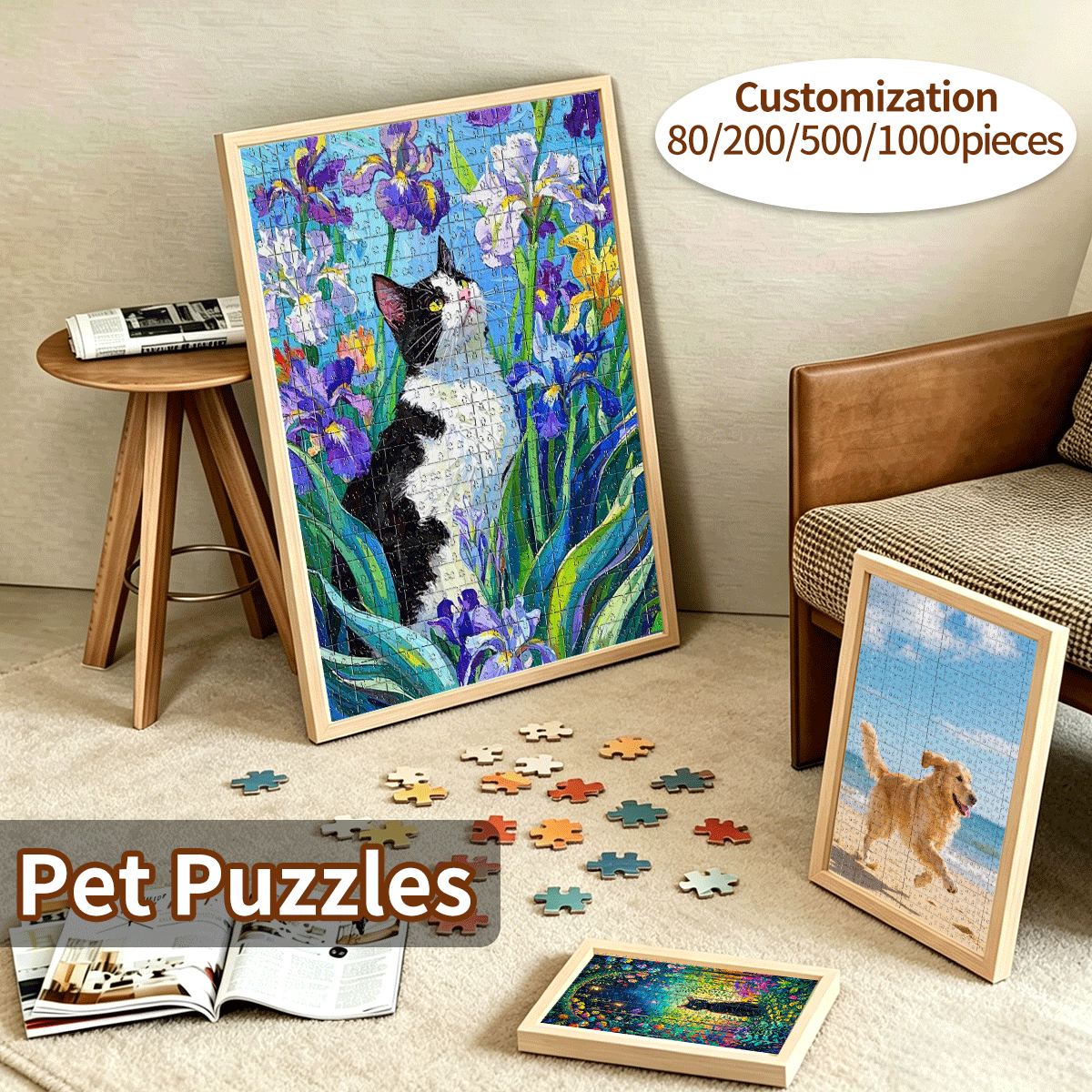 Soufamia Custom Pet Photo Puzzle | Turn Your Best Friend into Art - Soufamia