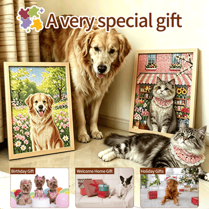 Soufamia Custom Pet Photo Puzzle | Turn Your Best Friend into Art - Soufamia