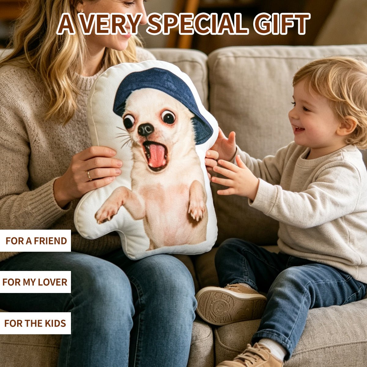 Soufamia Custom Pet Shaped Pillow | Hug Your Furry Friend Anytime - Soufamia