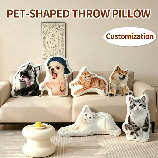 Soufamia Custom Pet Shaped Pillow | Hug Your Furry Friend Anytime - Soufamia