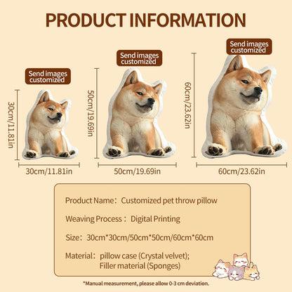 Soufamia Custom Pet Shaped Pillow | Hug Your Furry Friend Anytime - Soufamia