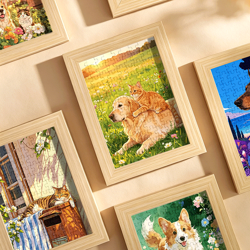 Soufamia Joyful Pet Puzzle - 80 Pieces | Bite-Sized Fun - Soufamia
