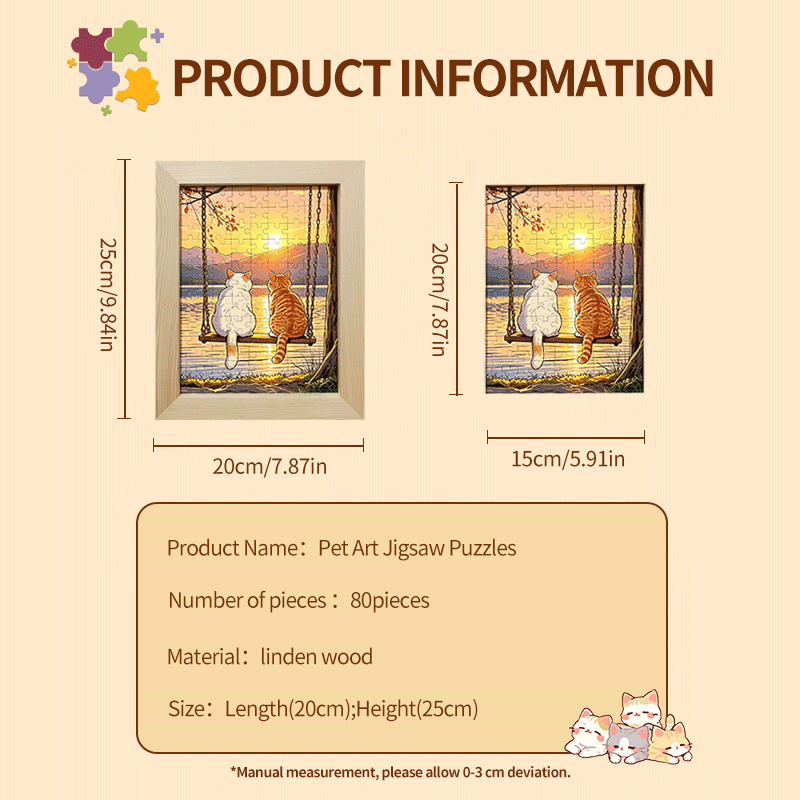 Soufamia Joyful Pet Puzzle - 80 Pieces | Bite-Sized Fun - Soufamia