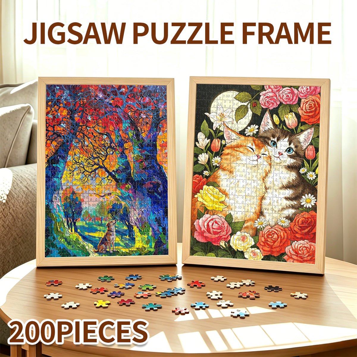 Soufamia Premium Pet Puzzle - 200 Pieces | A Relaxing Afternoon - Soufamia