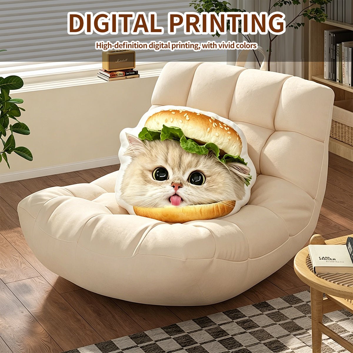Soufamia Quirky Pet Shaped Plush Pillow | Funny Animal Cuddle Cushion - Soufamia