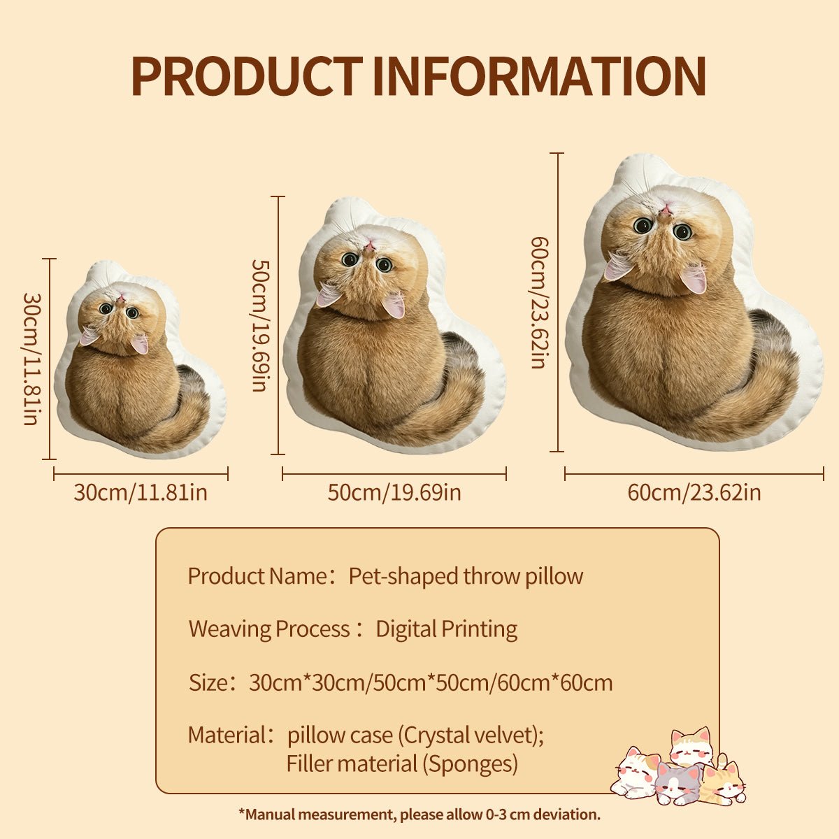 Soufamia Quirky Pet Shaped Plush Pillow | Funny Animal Cuddle Cushion - Soufamia